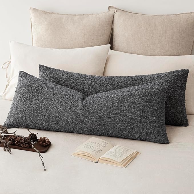 Foindtower Decorative Textured Boucle Throw Pillow Covers Accent Solid Pillow - Image 5
