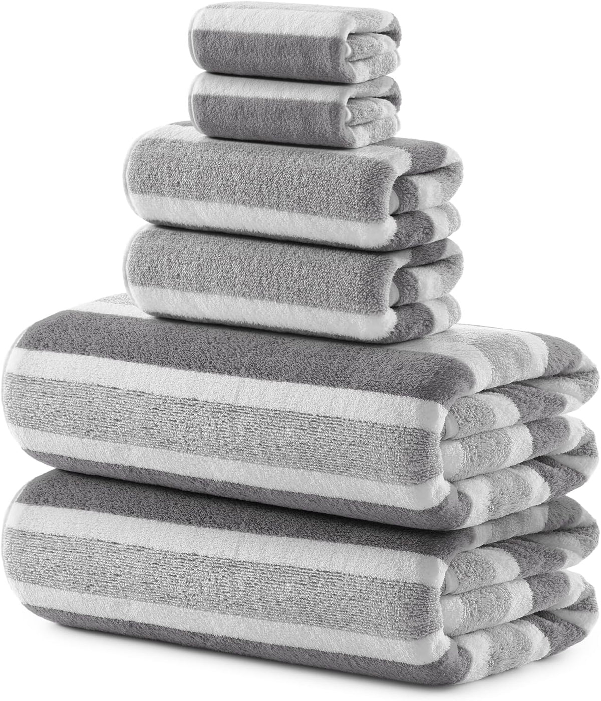 redkiss 6-piece microfiber bath towel set, ultra soft, main product view
