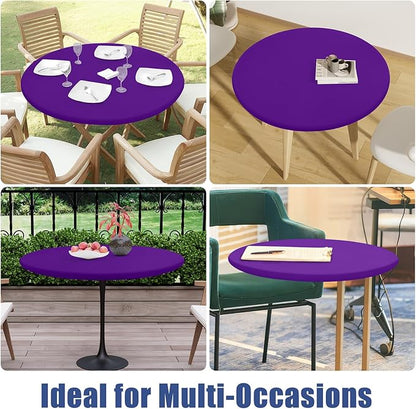 Round Spandex Tablecloth, Elastic Fitted Waterproof Tablecloths - Image 9