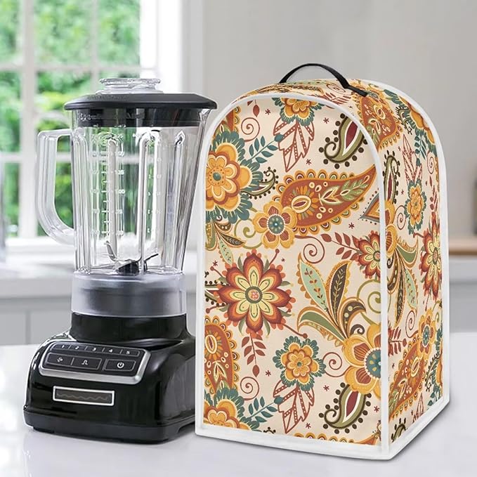 Talayituse Paisley Flower Print Blender Dust Cover, Fingerprint Protection Cover - Image 5