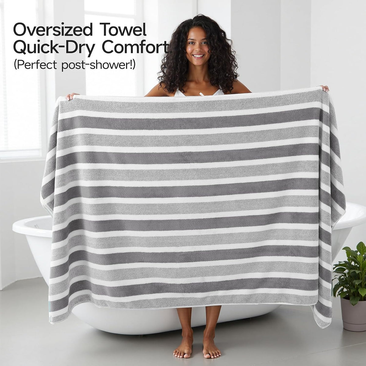 redkiss 6-piece microfiber bath towel set, ultra soft on a desk or shelf