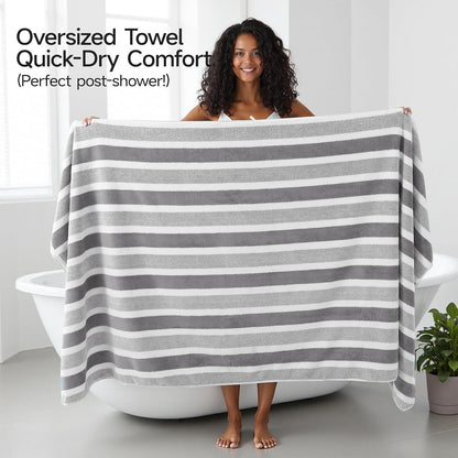 redkiss 6-piece microfiber bath towel set, ultra soft on a desk or shelf
