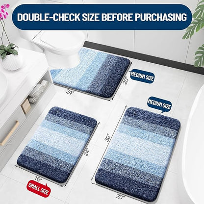 OLANLY Bathroom Runner Rugs 70x24, Extra Soft Absorbent Microfiber Bath Rugs - Image 2