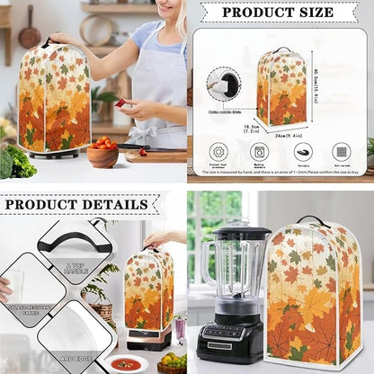 Fall Maple Leaves Print Thanksgiving Appliance Covers Set Washable Kitchen - Image 3