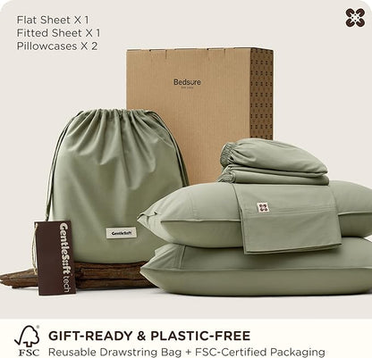 Bedsure Cooling Sheets, Rayon Derived from Bamboo & Cotton Blend, GentleSoft - Image 8