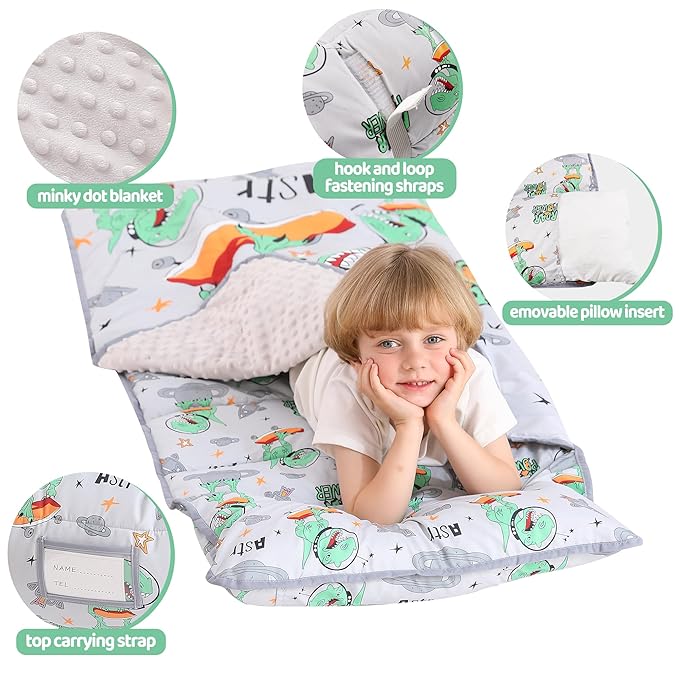 Viviland Toddler Kid Nap Mat for Preschool, Daycare Sleeping Bag - Image 3