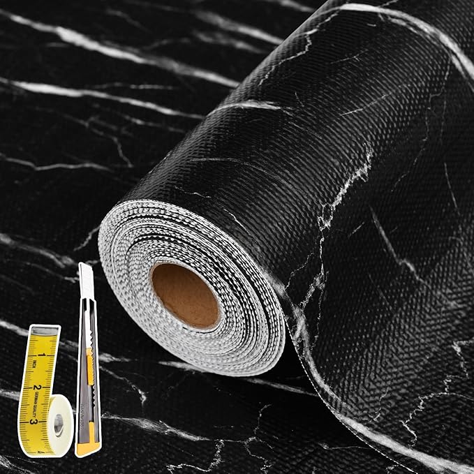 Drawer and Shelf Liner for Kitchen Cabinet: 17 in X 30 Ft Non Slip Waterproof by Kimhan