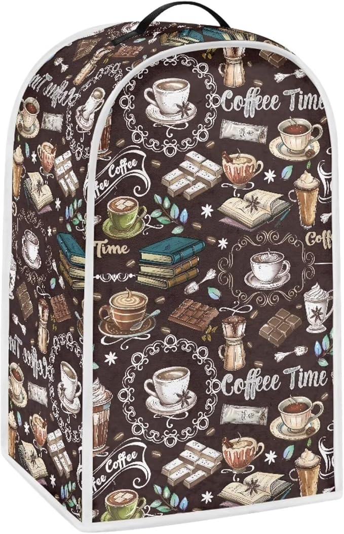 Talayituse Coffee Chocolate Book Print Blender Dust Cover - Image 2