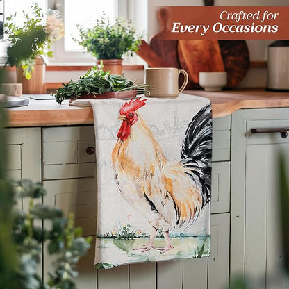100% Cotton Kitchen Towel Campagne Maison d' Hermine Set of 2 Super Soft Highly - Image 6
