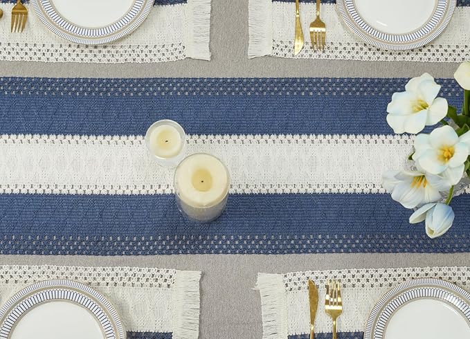 FEXIA Blue Table Runner for Home Decor - Image 7