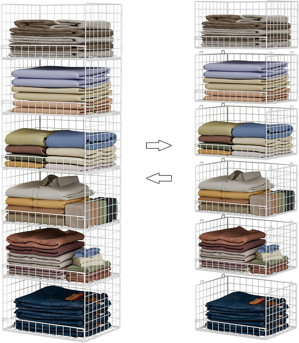 yociyoga 6-tier stackable closet organizers and storage shelves, main product view