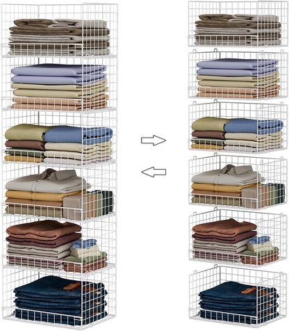 yociyoga 6-tier stackable closet organizers and storage shelves, main product view