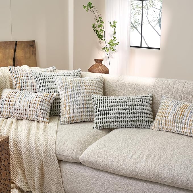 Aeckself Boho Chenille Tufted Pillow Cover 12 x 20 Inch, Rectangle Decorative - Image 6