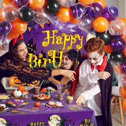 Pajean 277 PCS Halloween Party Supplies Full Set, Happy Birthday Decoration