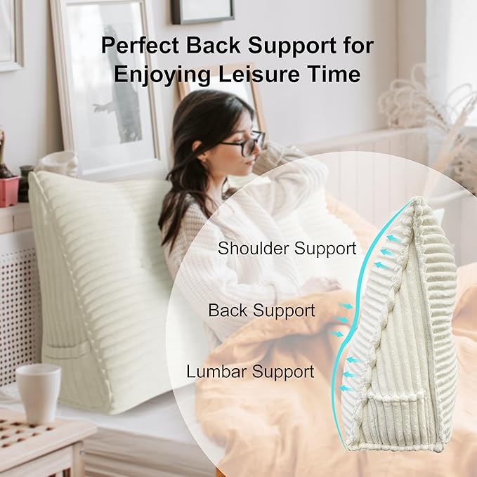 Wedge Headboard Pillow Dorm Room Reading Pillow Back Support - Image 7