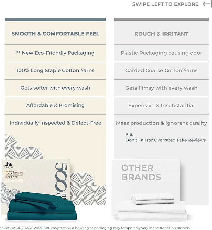 Mayfair Linen 100% Cotton Bed Sheets Queen Set - Image 2