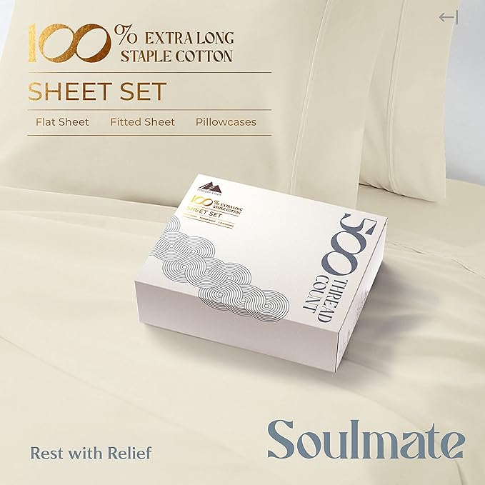 Mayfair Linen 500 Thread Count Full Cotton Sheets - Image 3