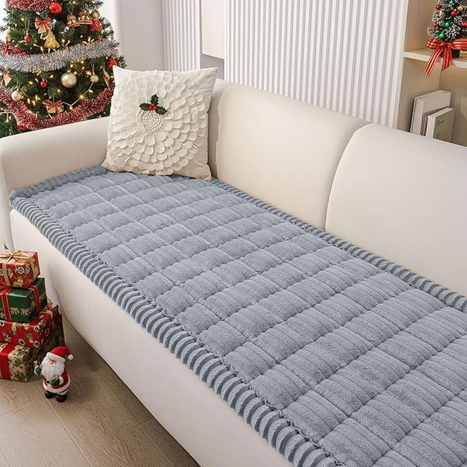 Smiry Couch Cover for Dogs Washable, Non Slip Fuzzy Pet Couch Covers for 3 by Smiry