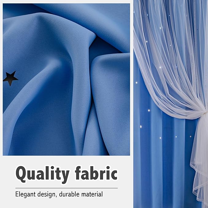 indistar Star Cutout Kids Window Blackout Curtains - Image 6