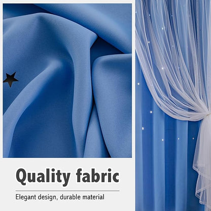indistar Star Cutout Kids Window Blackout Curtains - Image 6