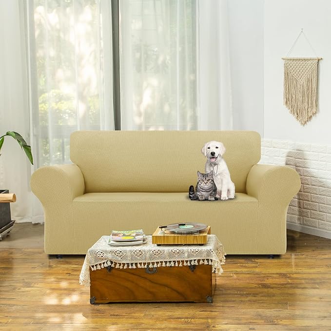 LURKA Stretch Loveseat Sofa Slipcovers 1 Piece Couch Covers - Image 2