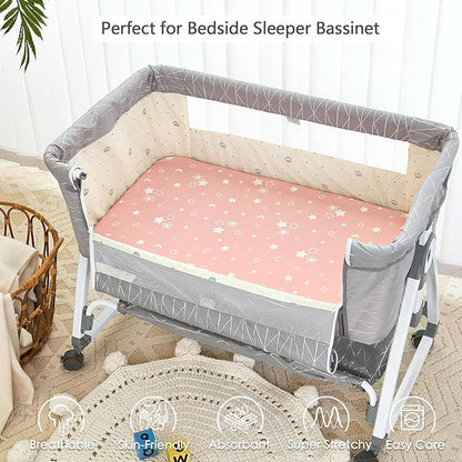 3 Pack Soft Strecthy Bassinet Sheets - Image 3