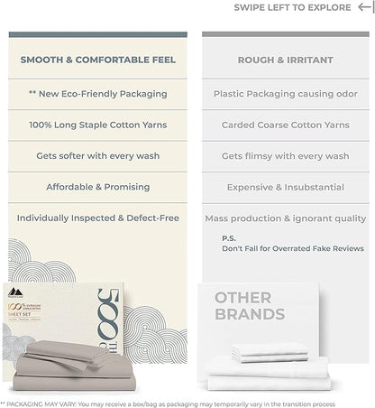 Mayfair Linen 500 Thread Count Twin XL Cotton Sheets - Image 2