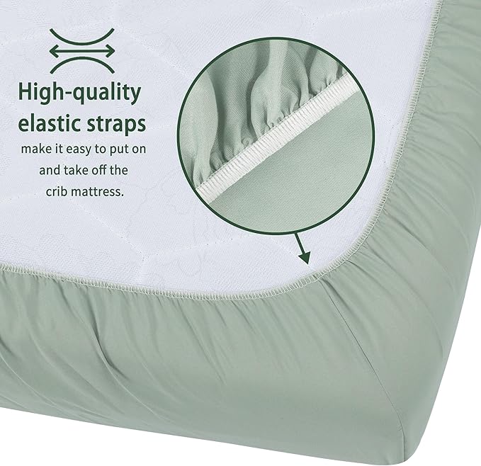 Baby Crib Sheets for Boys Girls, 2 Pack Fitted Crib Sheet for Standard Crib and - Image 6