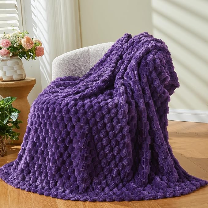 NEWCOSPLAY Super Soft Throw Blanket Purple Premium Silky Flannel Fleece 3D by NEWCOSPLAY