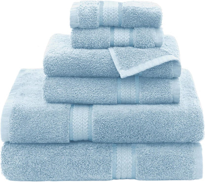 cotton craft ultra soft 6 piece towel set, main product view