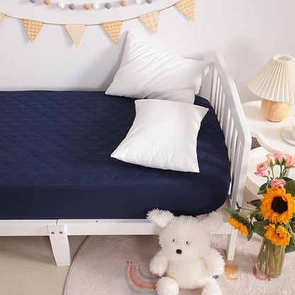 NTBAY 2 Pack Waterproof Mini Crib Mattress Protector, Quilted 24"x38" Fitted - Image 6