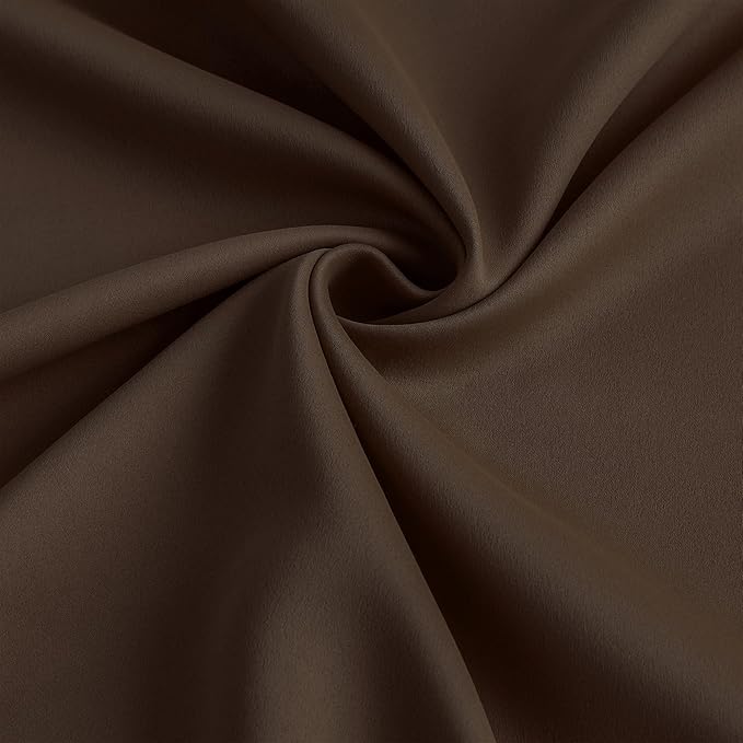 Chocolate Brown Espresso Pinch Pleated Blackout Curtains 102 Inches Long - Image 7