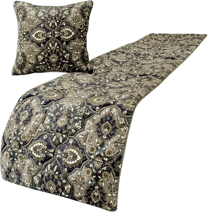 The HomeCentric Gray Bed Runner by TheHomeCentric