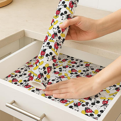 Disney Non Adhesive Shelf Liner – 18”x 10 ft Water-Resistant Drawer Liners by BestBrands