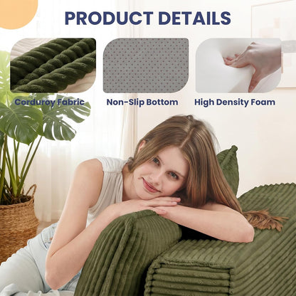 erament folding sofa bed, 8" convertible sleeper sofa, side view