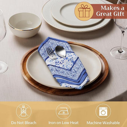 Maison d' Hermine Cloth Napkins Set of 4 100% Cotton Soft & Durable Everyday - Image 4