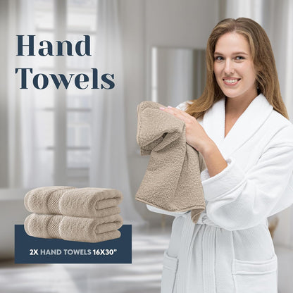 white classic luxury taupe bath towel set of, package contents