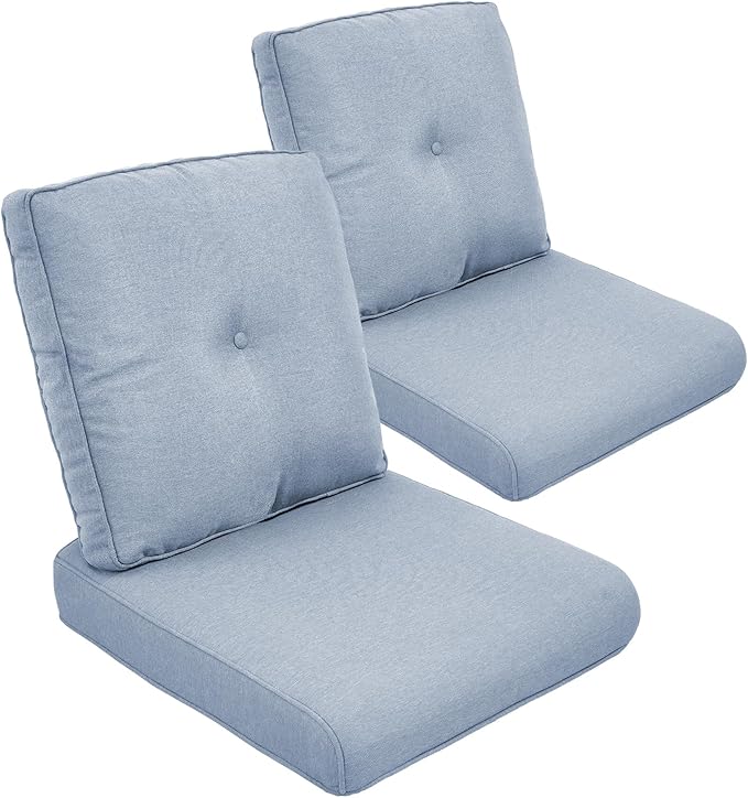 Outdoor Chair Cushion Set of 2, Waterproof Outdoor Seat Cushions 25x22 by moosprr