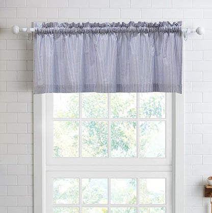July Joy Cotton Valance Curtains 18 Inches Long Country Kitchen Curtains Rod by JulyJoyColorfulHomeCurtains