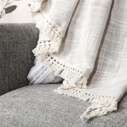 Beda Home Tassel Linen Textured Swag Valances - Image 5