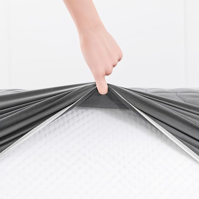 Hearth & Harbor 12 Pack Twin Size Quilted Fitted Mattress Pad Cover, 100% - Image 8