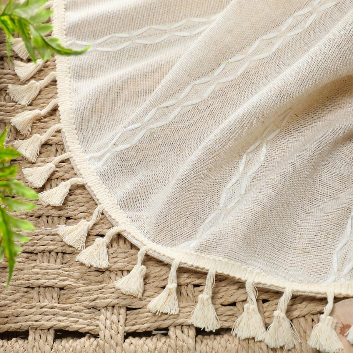 boho 100% blackout curtains 63 inch 2 panels on a desk or shelf