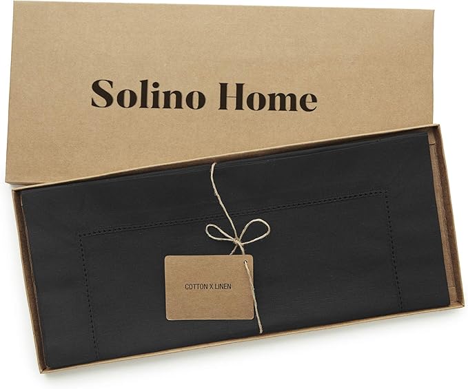 Solino Home Black Table Runner 108 Inches Long - Image 5