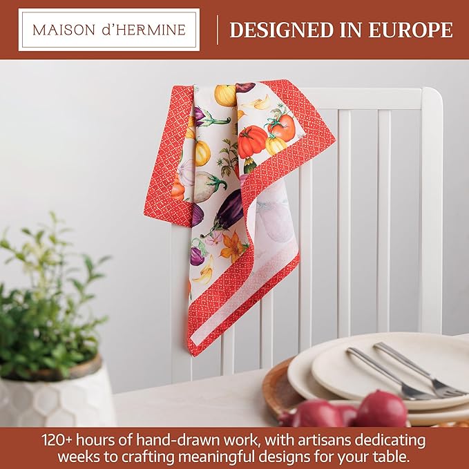 Maison d' Hermine Cloth Napkins Set of 4 100% Cotton Soft & Durable Everyday - Image 2
