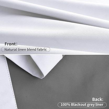 Joywell Pinch Pleated 100% Blackout Curtains 120 Inches Long Energy Saving - Image 6