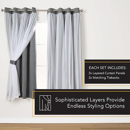 TOWN & COUNTRY LUXE Talia Double Layer Indoor Curtains, Sheer and Room - Image 11