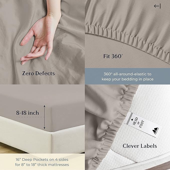 Mayfair Linen 500 Thread Count Split King Sheets Sets - Image 5