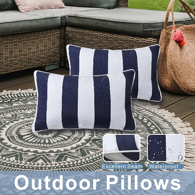 JMGBird Outdoor Lumbar Pillows, Waterproof Throw Pillows - Image 4