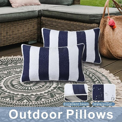 JMGBird Outdoor Lumbar Pillows, Waterproof Throw Pillows - Image 4