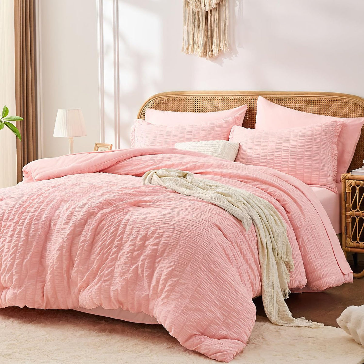 fuanna pink full size comforter sets for girls, main product view